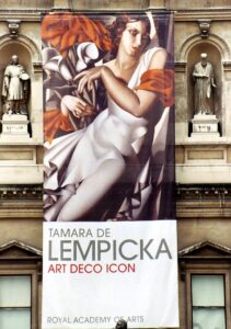 Poster of a Tamara de Lempicka Exhibition in 2004, in West End, London,